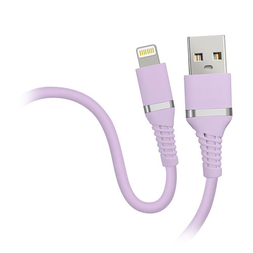 磁気研究所 HD-SLAC1PL [やわらかケーブル USB-A to Lightning ラベンダーパープル]
