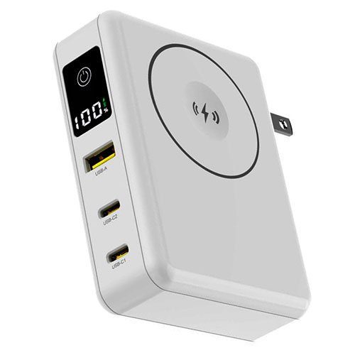 磁気研究所 HD2-MBACPD65W10TGWH [ACプラグ内蔵型 PD65W対応3WAYモバイルバッテリー 10000mAh ホワイト]