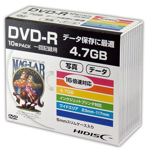 磁気研究所 HDDR47JNP10SC [DVD-R データ用5mmスリムケース10P]