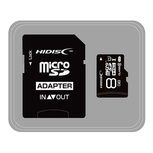 磁気研究所 HDMCSDH8GCL10JP3 [microSDHCカード 8GB CLASS10 UHS-1対応 高速転送 Read70 SD変換アダプタ付き]
