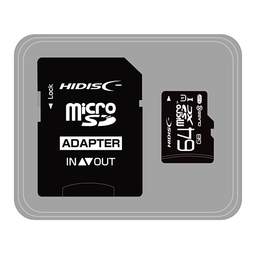 磁気研究所 HDMCSDX64GCL10UIJP3 [microSDHCカード 64GB CLASS10 UHS-1対応 高速転送 Read80 SD変換アダプタ付き]