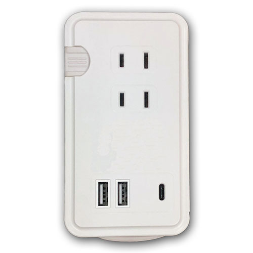 磁気研究所 HDUTC2U3PWH [最大出力18W QC3.0 PD対応 AC電源タップ & USB充電器 typeC]