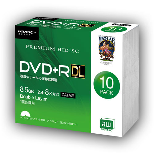 磁気研究所 HDVD+R85HP10SC [DVD+R DL 8倍速対応 8.5GB 1回 データ記録用 10枚　スリムケース入り]