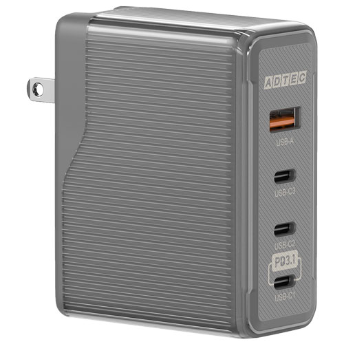 アドテック APD-V150AC3-BK [PD充電器 合計150W (最大140W) Type-C×3＋Type-A×1、PD3.1対応 ブラック]