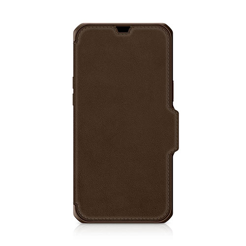 ITSKINS AP2R-HYBRF-BNRL [Hybrid Folio Leather for iPhone 13 [Brown with real leather]L]