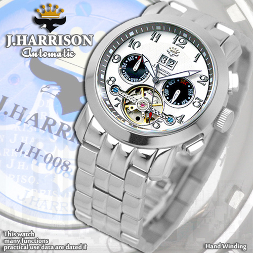 J.HARRISON JH-008WB [多機能付ビッグテンプ自動巻&手巻き]