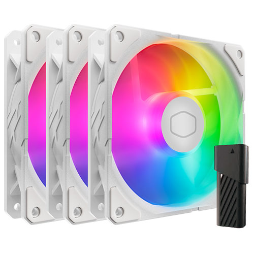 クーラーマスター MFX-B2DW-253P2-R2 [SickleFlow Edge White 120 ARGB 3-Pack Fan Kit]