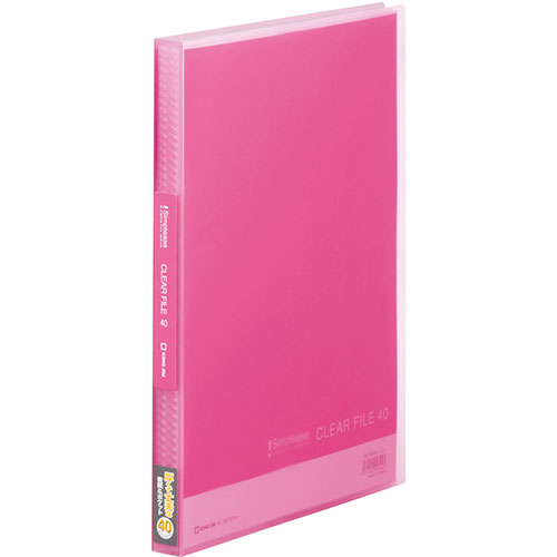キングジム KJ-186TSPW-PKX10 [【10個セット】シンプリーズ クリアーファイル 40P ピンク]