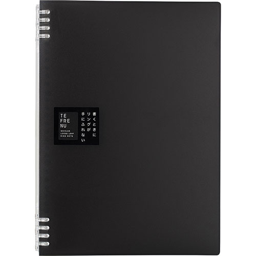 キングジム KJ-9856TTE-BK [TEFRENU リングノート A4 黒]
