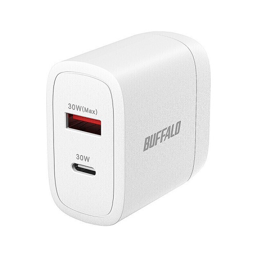 バッファロー（サプライ） BSACPD3000C2WH [PD30W対応AC充電器 C×1/A×1 2ポート ホワイト]