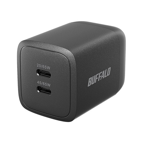 バッファロー（サプライ） BSACPD6500C2BK [PD65W対応AC充電器 C×2ポート ブラック]