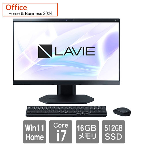 NEC PC-A2375JAB [LAVIE A23 A2375/JAB(Core i7 16GB SSD512GB 23.8 DSM Win11Home H&B2024 ファインブラック)]