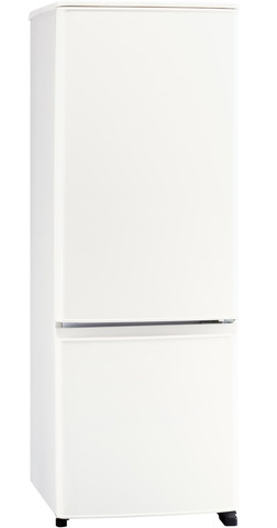 三菱電機 MR-P17K-W [冷蔵庫 ボトムフリーザー2ドア 168L マットホワイト]