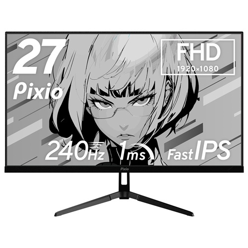 Pixio PX279WAVE-O [PX279 Wave Black ゲーミングモニター 27インチ 240Hz FHD IPS]