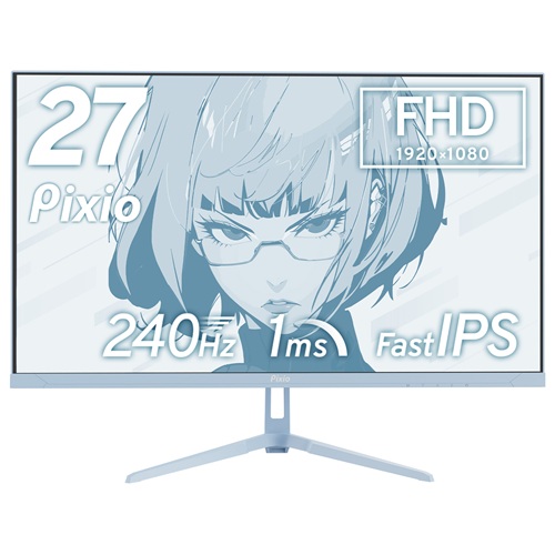 Pixio PX279WAVEB-O [PX279 Wave Pastel Blue ゲーミングモニター 27インチ 240Hz FHD IPS]