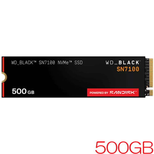 ウエスタンデジタル WDS500G4X0E [WD_BLACK SN7100 NVMe SSD（500GB M.2(2280) PCIe Gen4 x4 NVMe 3D TLC 300TBW 5年保証）]