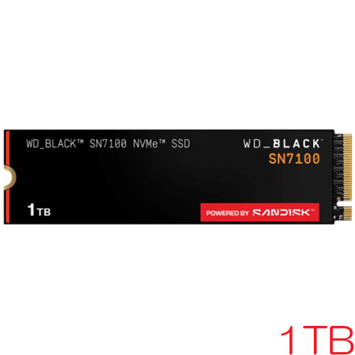ウエスタンデジタル WDS100T4X0E [WD_BLACK SN7100 NVMe SSD（1TB M.2(2280) PCIe Gen4 x4 NVMe 3D TLC 600TBW 5年保証）]