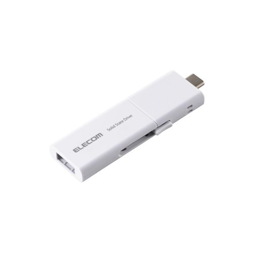 エレコム ESD-EWB0250GWHR [外付けSSD/スライド式/C&A両対応/250GB/ホワイト]