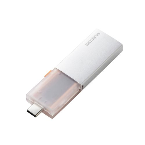 エレコム ESD-EWC0250GSV [外付けSSD/スライド式/C&A両対応/250GB/シルバー]