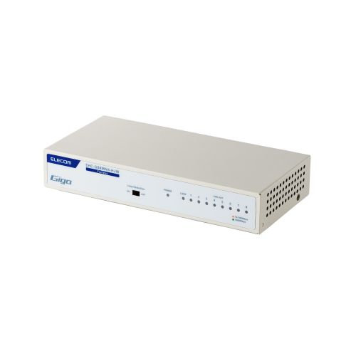 エレコム EHC-G08MN4-HJW [Giga対応スイッチ/8P/金属筐体/電源内蔵/ホワイト]