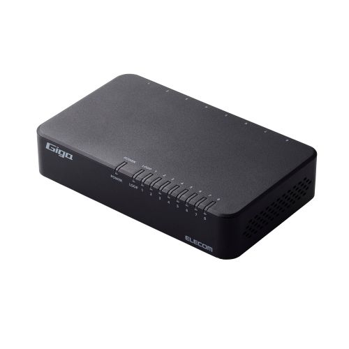 エレコム EHC-G08PA4-B [Giga対応スイッチングHub/8P/プラスチック/ブラック]