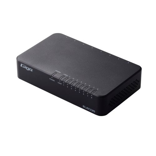 エレコム EHC-G08PA4-JB [Giga対応スイッチングHub/8P/プラスチック/磁石/ブラック]