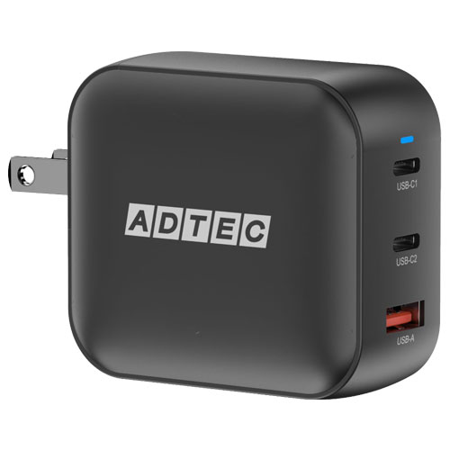 アドテック APD-V100AC2-BK [PD充電器 最大150W Type-C×2＋Type-A×1、PD3.0/PPS対応 ブラック]