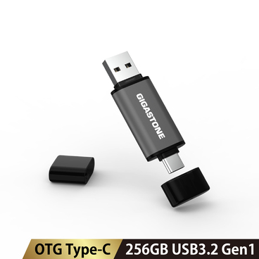 Gigastone USB3.2 2in1メモリ GJU3-AC44GY-256GB-1pk-R [USBメモリ 256GB 2in1 USB3.2 Type-C&A対応]