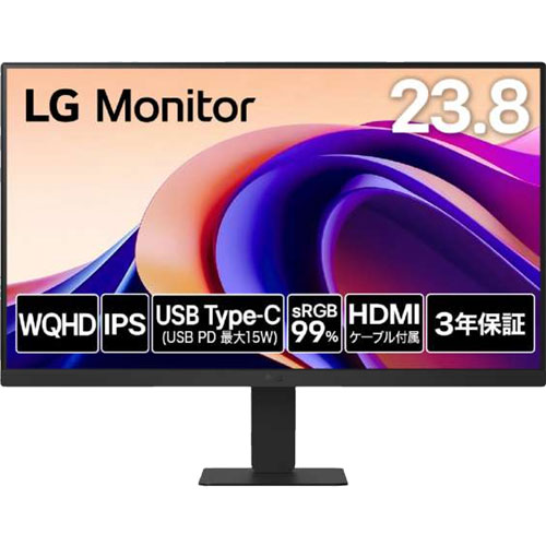 LG電子ジャパン LG Monitor 24U631A-B [液晶ディスプレイ 24型/2560×1440]