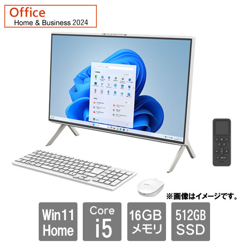 富士通 FMVF55K1WA [FMV F55-K1 (Core i5-1235U 16GB SSD512GB 23.8FHD SM Win11Home64 H&B2024 ホワイト)]