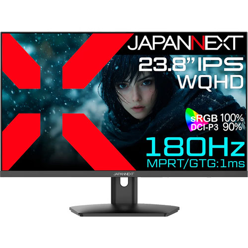 JAPANNEXT JN-IPS238G180Q [ゲーミングディスプレイ 23.8型/ブラック]