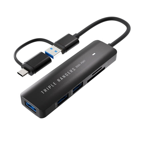 AREA SD-UCRH3 [TypeC マルチアダプター「TRIPLE RANGERS」 USB3.0 ハブ SD/MicroSDカードリーダー]