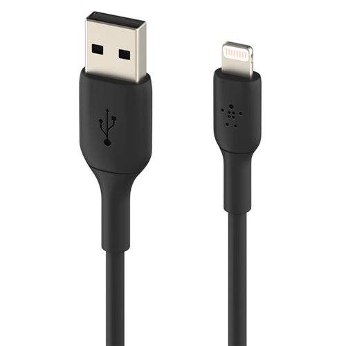 CAA001BT1MBK [USB-A to ライトニングPVCケーブル(1m) ブラック]