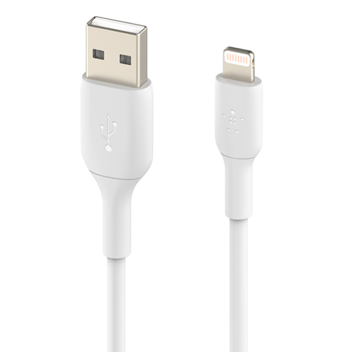CAA001BT1MWH [USB-A to ライトニング PVCケーブル (1m) ホワイト]