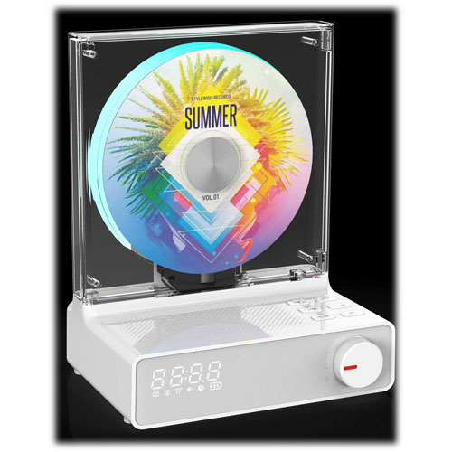 Wizz WVC-S001W [縦型CDプレーヤー Bluetooth microSDカード対応 ホワイト]