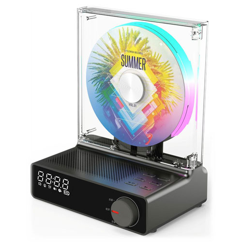 Wizz WVC-S001G [縦型CDプレーヤー Bluetooth microSDカード対応 グレー]