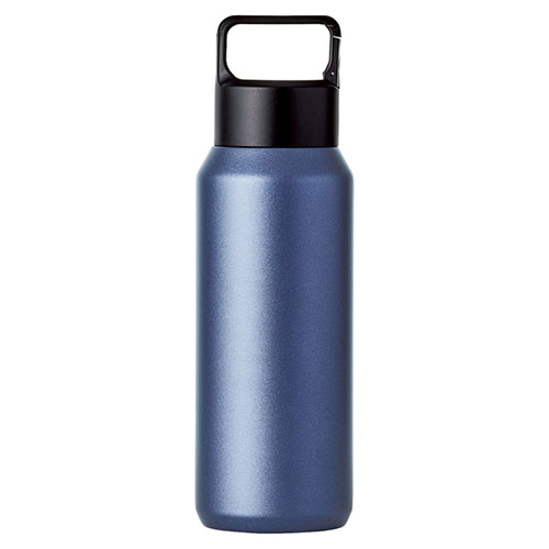 DECO+ 22543813 [真空ステンレス炭酸ボトル 600ml 炭酸飲料を冷たいまま持ち運べる ネイビー]