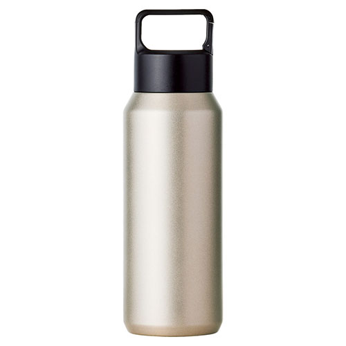 DECO+ 22543814 [真空ステンレス炭酸ボトル 600ml 炭酸飲料を冷たいまま持ち運べる シャンパンゴールド]