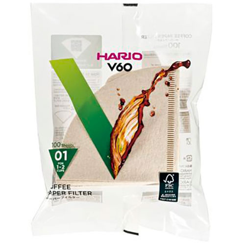 HARIO VCF-01-100M [V60用ペーパーフィルター01M 1～2杯用 100枚入]