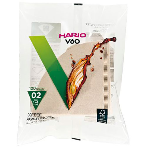 HARIO VCF-02-100M [V60用ペーパーフィルター02M 1～4杯用 100枚入]