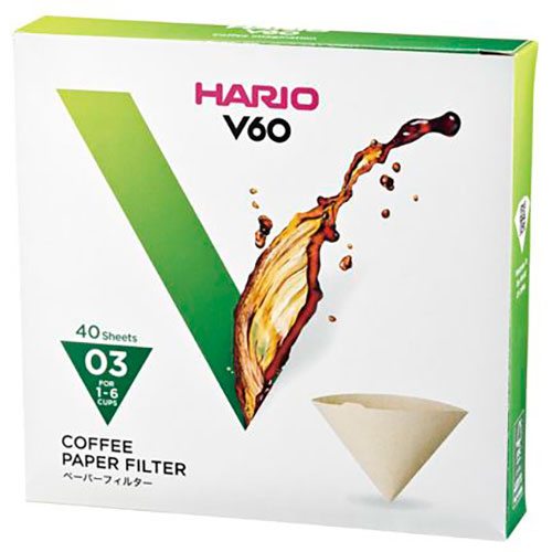 HARIO VCF-03-40M [V60用ペーパーフィルター03M 1～6杯用 40枚入]