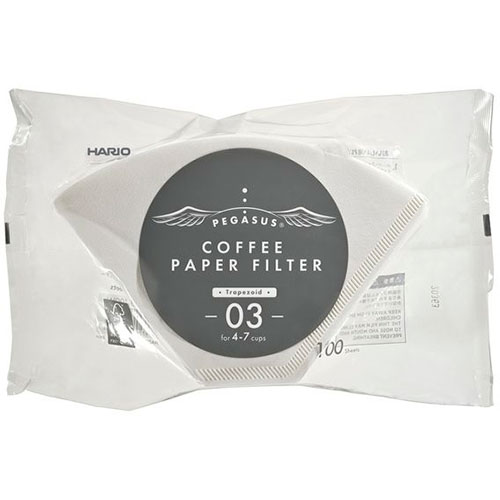HARIO PEF-03-100WX5 [【5セット】 ペガサス コーヒーペーパーフィルター 4～7杯用 100枚入]