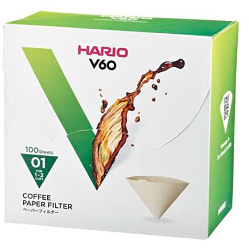 HARIO VCF-01-100MKX5 [【5セット】 V60用ペーパーフィルターM 1～2杯用 100枚入]