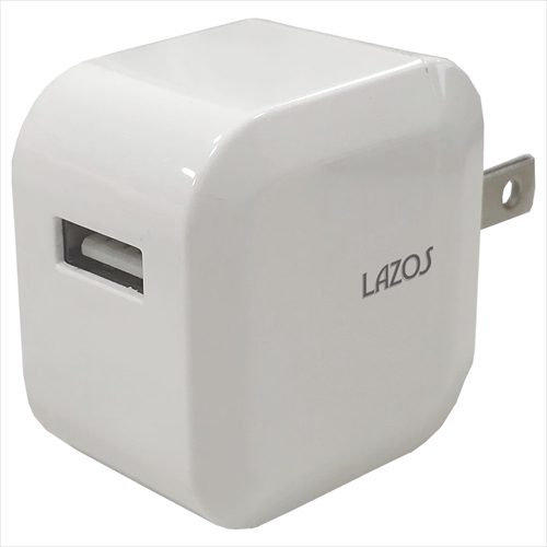 Lazos L-2.1ACX100 [100個セット AC充電器　1口2.1A　ホワイト]