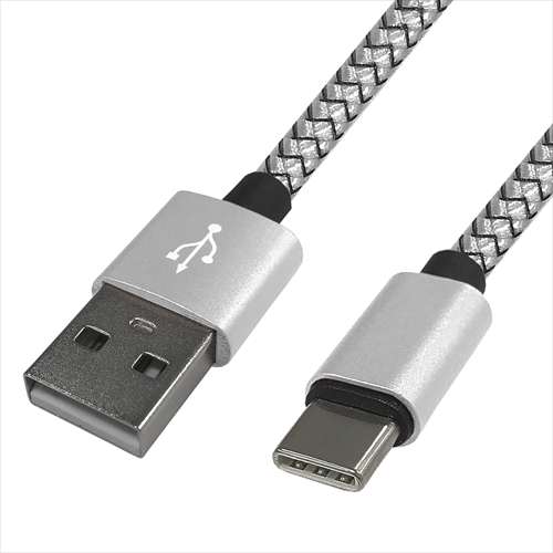 Lazos L-TC3-S2X20 [20個セット USB - Type C 3A ケーブル　シルバー　2m]