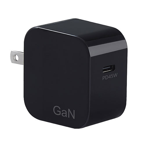 Lazos L-AC-G45BX10 [【10個セット】 窒化ガリウム採用 GaN AC充電器 Type-C 1口 45W ブラック]