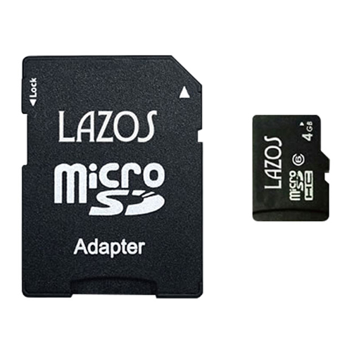 Lazos L-B4MSD6X20 [【20個セット】 microSDHCメモリーカード 4GB CLASS6 紙パッケージ]