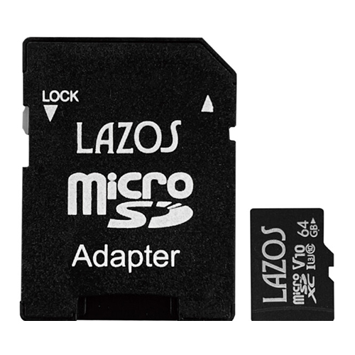 Lazos L-B64MSD10-U3V10X20 [【20個セット】 高耐久microSDカード 64GB 紙パッケージ]