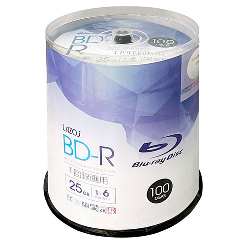 Lazos L-B100PX6 [【600枚セット(100枚×6セット)】 BD-R]