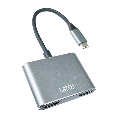 Lazos L-CH2X6 [【6個セット】 TypeCハブ 2in1]